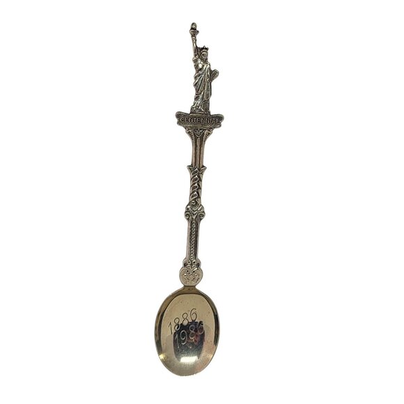 Statue Of Liberty Centennial Souvenir Spoon Made In Holland Silver Plated - Picture 1 of 10